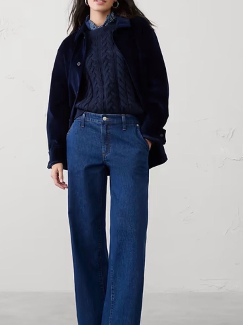 GAP Women's Navy Straight-Leg Jeans